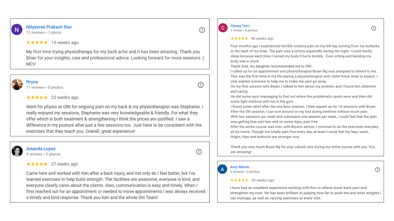 Back pain testimonial