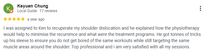 Shoulder pain physiotherapy ONI Physio Fitness testimonial 3