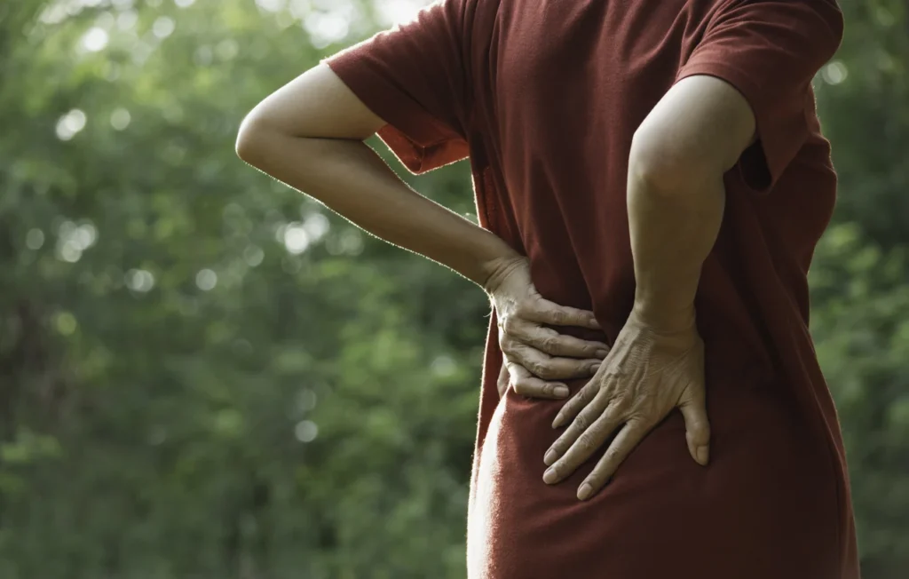 person-holding-lower-back-outdoors